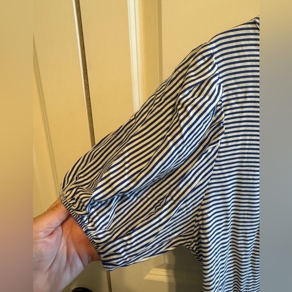 Francesca’s Miami Stripe Nautical Short Sleeve Top Sz Large - Picture 3 of 11